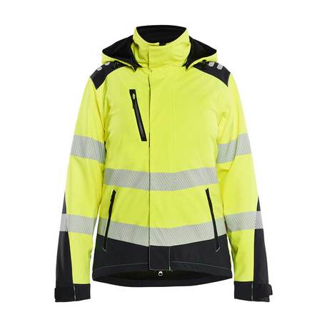 BLÅKLÄDER naisten highvis softshell-takki kevyesti topattu huomiokelt./musta